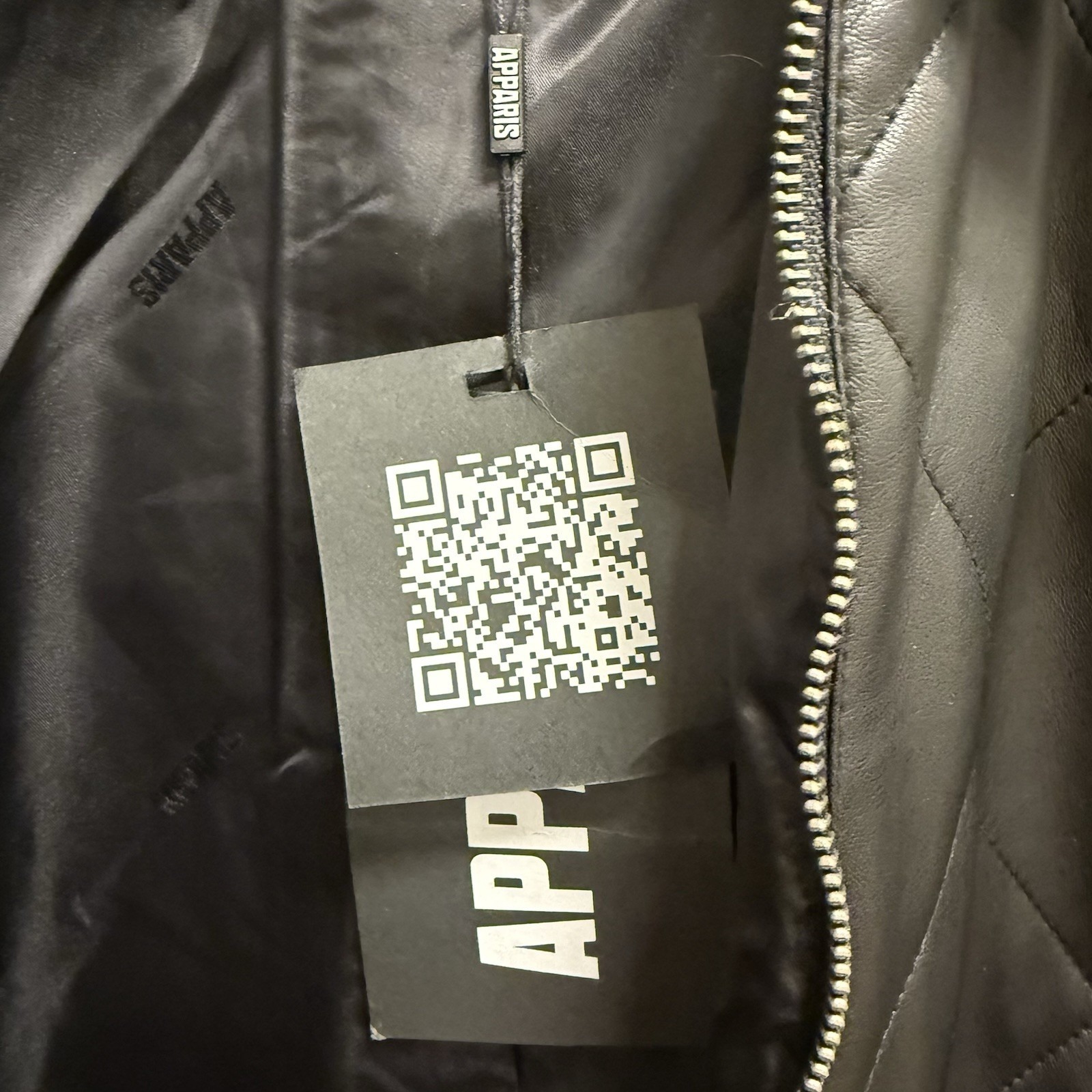 Apparis Stevie Vegan Leather Jacket Quilted Oversized Shacket S — image 6 of 8